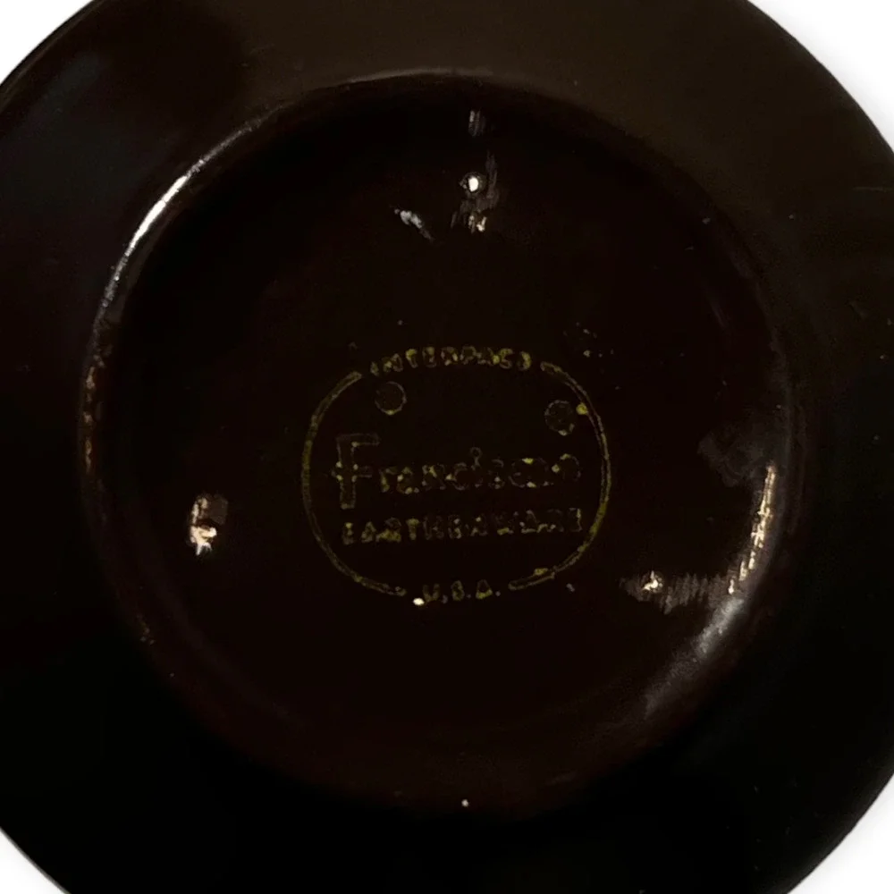 Franciscan Madeira Vintage 1960s Brown and Green Earthenware Creamer Pitcher